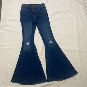Lucky & Blessed Dark Blue Flare Jeans